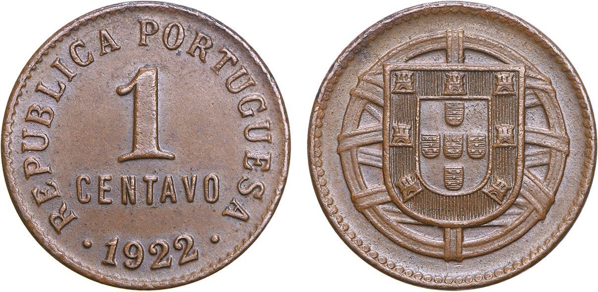 moeda de 1 centaco de 1922