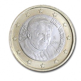 moeda de 1 euro vaticano 2006